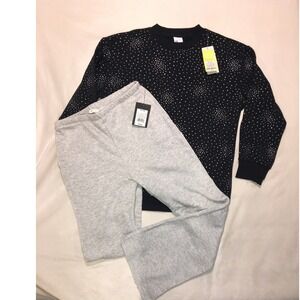 Art Class Boys XL 14-16 Sweatshirt and Joggers Set Black Gray Speckled NWT (322)
